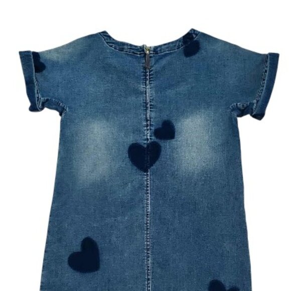Crewcuts Jean Heart Denim Dress Size 14 - Picture 6 of 7